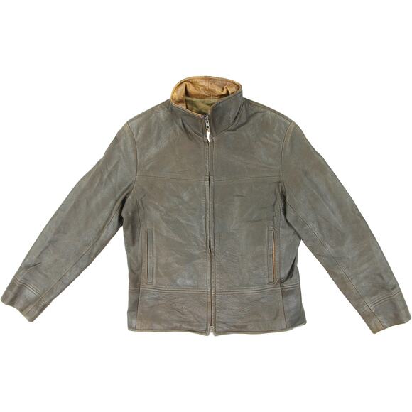 Women's Lone Pine Brown USA Made Full Zip Leather Jacket Coat M - Picture 7 of 12